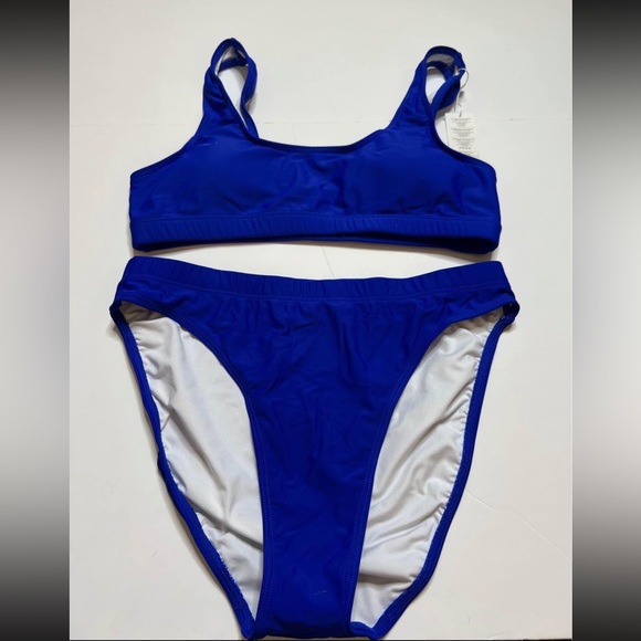 New with tags electric blue two piece bikini Summer Mae size large - Picture 1 of 5